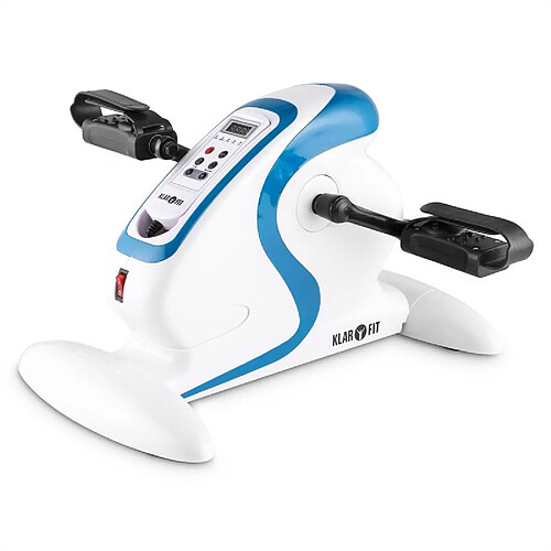 Klarfit Cycloony MiniBike Appareil d'entraînement 120 kg télécommande blanc/bleu Klarfit