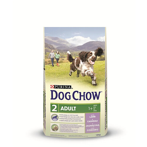 DOG CHOW Croquettes - Avec de l'Agneau - Pour chien adulte - 14 kg