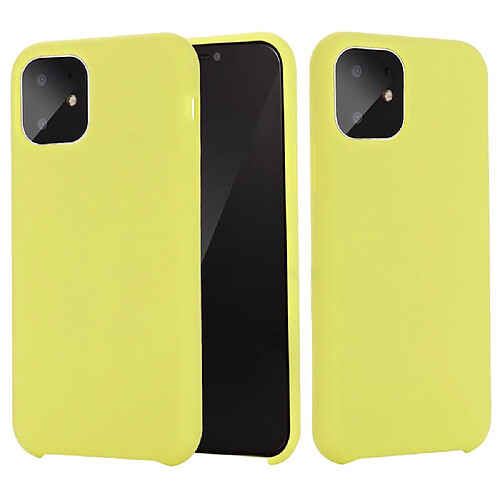 Wewoo Coque Souple Pour iphone 11 solide en silicone liquide de couleur jaune