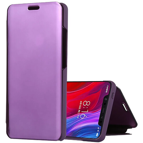 Wewoo Coque Housse en cuir pour miroir Xiaomi Mi 8 avec support Violet