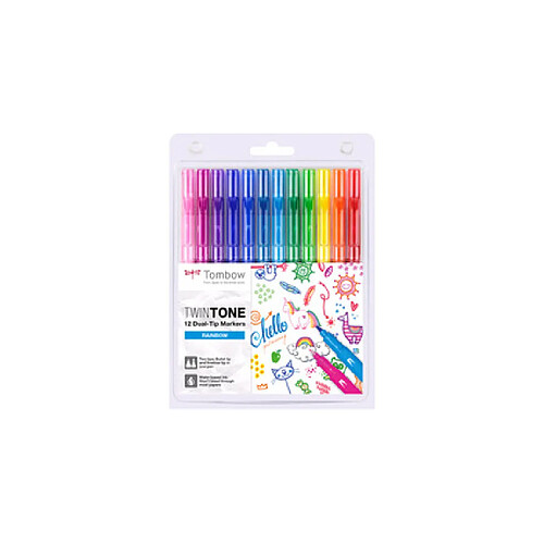 Tombow Feutre double pointe 'TwinTone' Rainbow, set de 12 ()