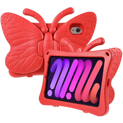 Coque en TPU motif papillon, eva avec béquille rouge pour votre iPad mini (2021)