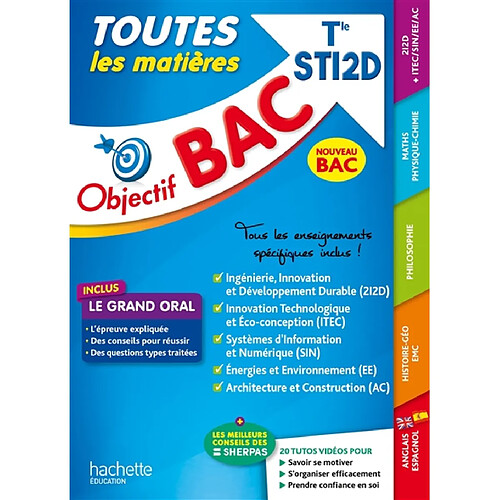 Toutes les matières terminale STI2D : nouveau bac · Occasion