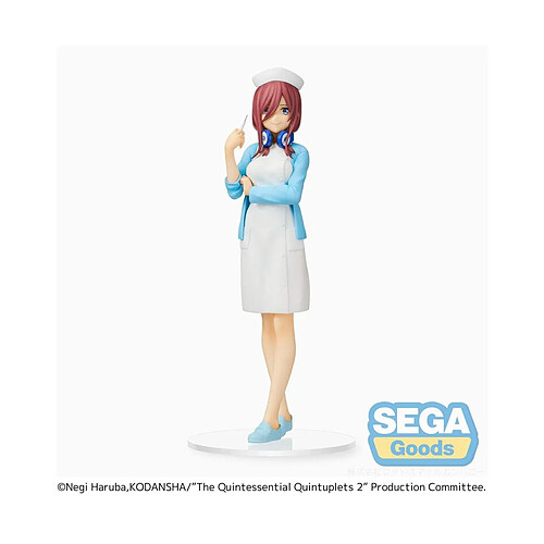 Sega The Quintessential Quintuplets 2 - Statuette SPM Miku Nakano Nurse Ver. 21 cm