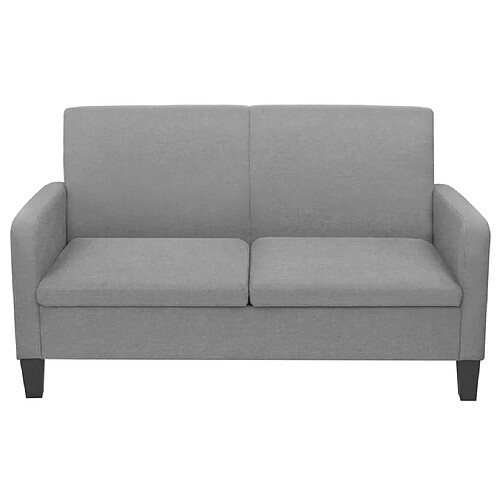 Maison Chic Canapé à 2 places,Sofa de Salon,Canapé droit 135 x 65 x 76 cm Gris clair -GKD552827