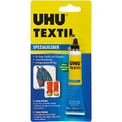 UHU Colle spéciale TEXTIL, sans solvant, 20 g dans un tube ()