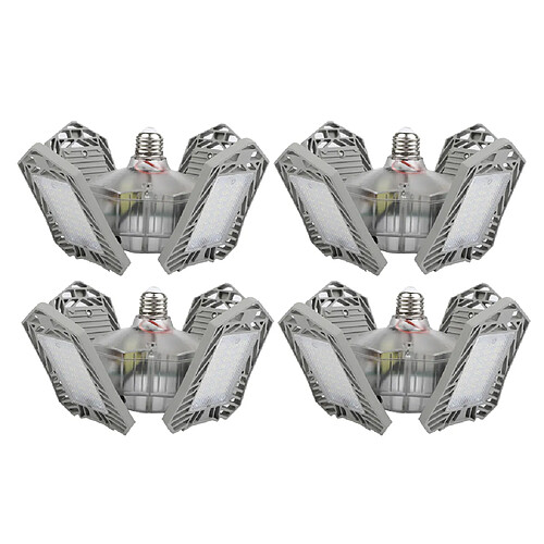 4pcs 150W Atelier Garage Lumière Éclairage Plafonniers Argent Déformable