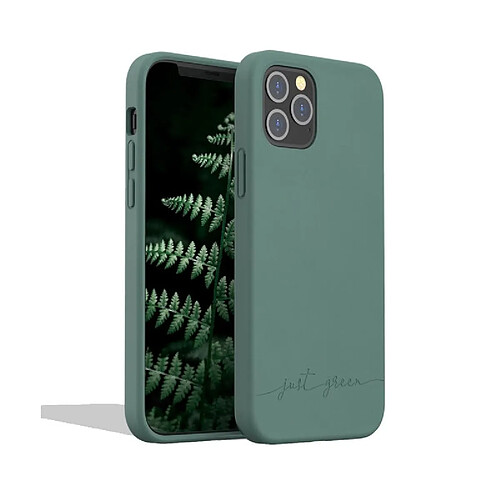 BIGBEN Coque iPhone 12 / 12 Pro Natura Night Green - Eco-conçue Just Green