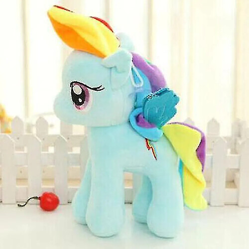 Universal (tiret arc-en-ciel) 25 cm, mon poney poney grande peluche peluche douce jouet de poupée Teddy