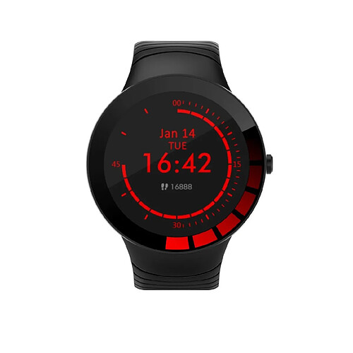 Chrono Montre Connectée pour Femme Homme Sport Avec IP68 Etanche podomètre Moniteur de santé Sommeil Bluetooth pour Android iOS-Noir