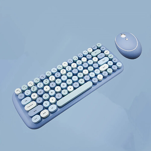 Clavier sans fil Jelly 2.4g Bleu mélangé