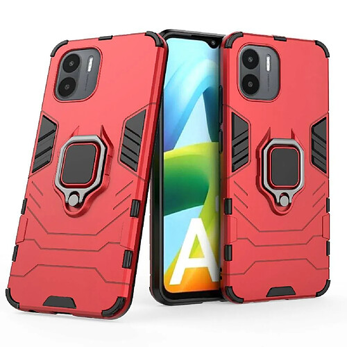 Htdmobiles Coque pour Xiaomi Redmi A1 / A2 - housse etui rigide anti choc + film ecran - ROUGE