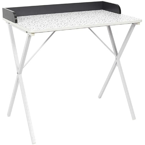 The Home Deco Factory Bureau en métal et MDF Terrazzo.