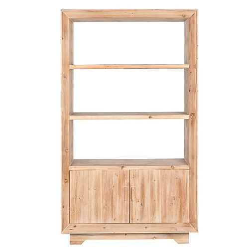 Pegane Etagère, meuble étagère en bois coloris naturel - longueur 100 x profondeur 40 x Hauteur 175 cm