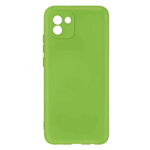 Avizar Coque Samsung Galaxy A03 Silicone Semi-rigide Finition Soft-touch Fine vert