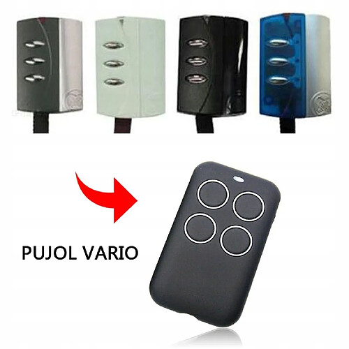 GUPBOO Télécommande Universelle de Rechange ia télécommande de porte de garage PUJOL VARIO 433.92MHz