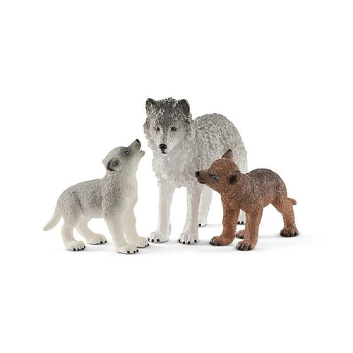 Schleich - Maman loup avec louveteaux - 42472