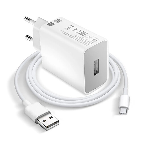 Chargeur secteur USB 18W MDY-10-EF avec Câble USB-C B91175C0027036 Xiaomi Blanc