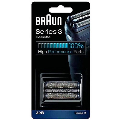 32b noir cassette series 3 300/320/340 pour rasoir braun