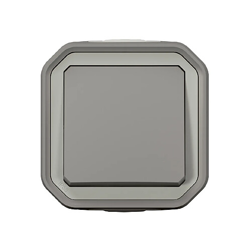 bouton poussoir - no - gris - saillie - legrand plexo 069720l