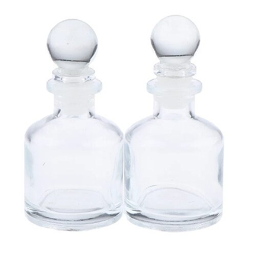 Bocaux De Bouteilles De Diffuseur De Verre De Parfum Vides De 2 Pièces Pour Le Parfum D'huile Essentielle De Bricolage 50 Ml