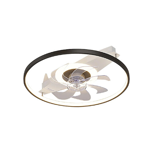 Universal Ventilateur de salon, lampe de plafond intégrée, lustre muet à conversion de fréquence, ventilateur électrique.