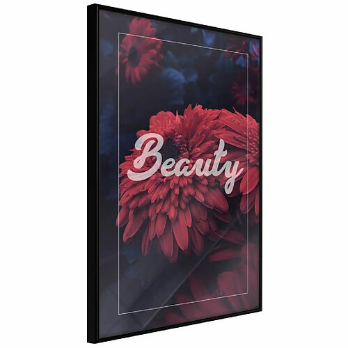 Paris Prix Affiche Murale Encadrée Beauty of the Flowers 20 x 30 cm Noir