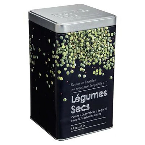 Boîte à Légumes Secs Relief II 18cm Noir