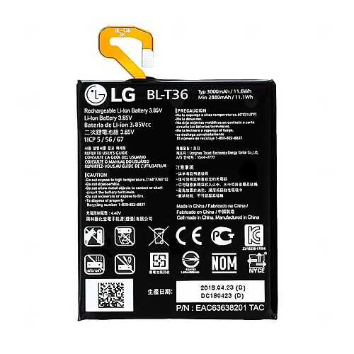 Batterie de remplacement Batterie d'origine Lg BL-T36 3000mAh pour Lg K11