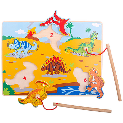 Bigjigs Toys Jouet amusant dinosaure magnétique