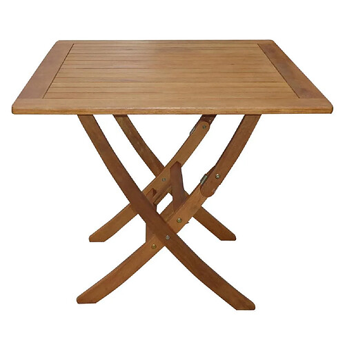 Table de jardin pliante en bois balau 80 x 80 x 74h cm