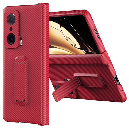 Coque en TPU antichoc, anti-rayures, texture en fibre de carbone rouge pour votre Honor Magic V