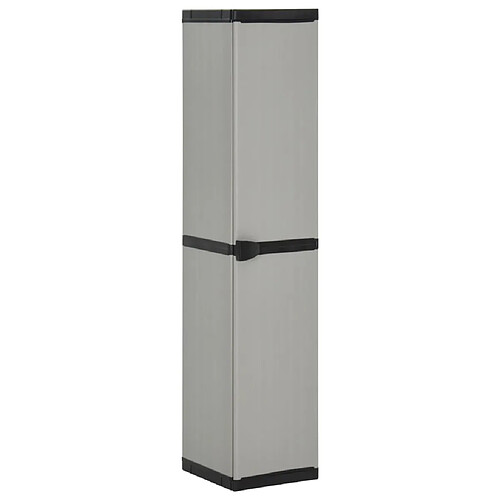 vidaXL Armoire de rangement de jardin 3 étagères Gris/noir 34x40x168cm