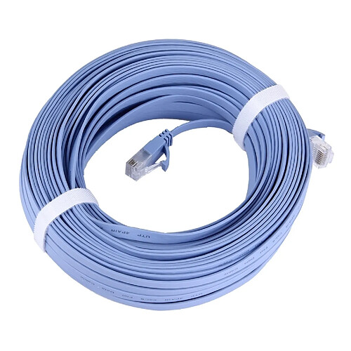 Wewoo Câble LAN réseau Ethernet plat bleu CAT6 ultra-plat, longueur: 30 m