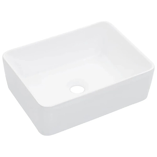 vidaXL Lavabo 40x30x13 cm Céramique Blanc