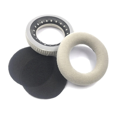 GUPBOO Coussinets d'oreille, Oreillette de Remplacement pour Beyerdynamic T70P T5P T1 DT990 DT880 DT770PRO simple rangée de trous, couverture en velours. Gris (avec coton)