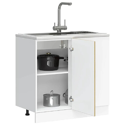 vidaXL Meuble bas du lavabo chêne sonoma bois d'ingénierie