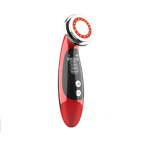 Chrono Masseur facial anti-rides, masseur lifting et raffermissant du visage, masseur facial, instrument de soin du visage pour le rajeunissement de la peau, instrument de beauté de massage(Rouge)