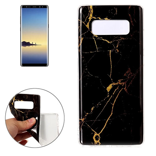 Wewoo Coque noir pour Samsung Galaxy Note 8 Motif Marbre TPU Antichoc Housse de Protection Arrière