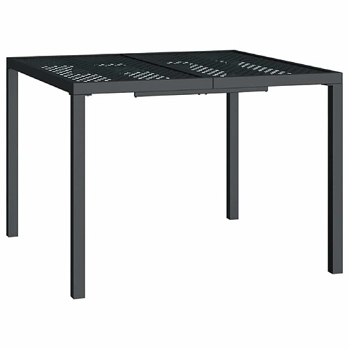 Maison Chic Table de jardin | Table d'extérieur anthracite 100x100x72 cm acier -GKD33356