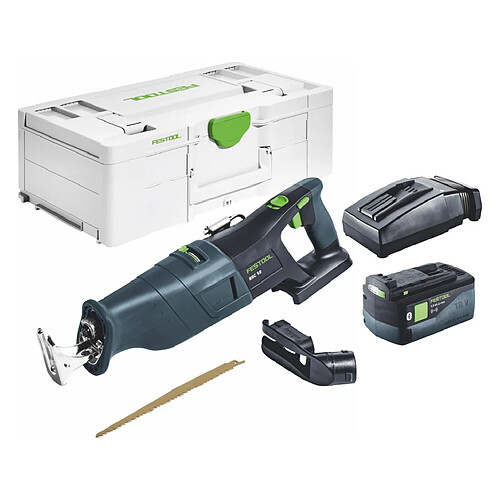 Festool RSC 18 EB-Basic Scie sabre sans fil 18 V Brushless + 1x Batterie 5,0 Ah + Ladegert + Systainer