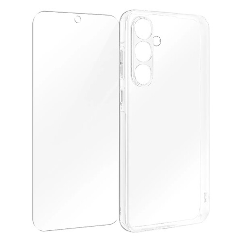 4smarts Coque pour Samsung Galaxy A55 Rigide avec Verre Trempé 9H Transparent