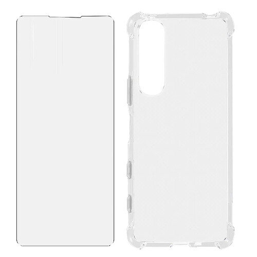 Avizar Pack Protection Sony Xperia 5 III Coque Souple et Verre Trempé Transparent