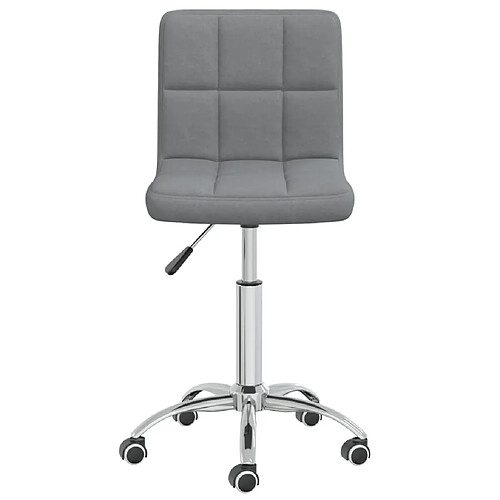 vidaXL Chaise pivotante de salle à manger Gris clair Tissu