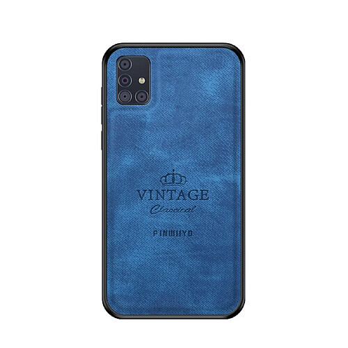 Coque en TPU + PU hybride bleu pour votre Samsung Galaxy A51