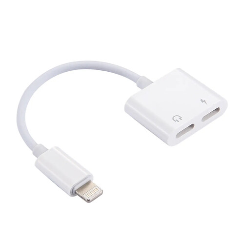 Wewoo Adaptateur blanc pour iPhone X / 8 et 8 Plus / 7 7 plus Lightning mâle à femelle chargeur audio Lightning , support iOS 10.3.1 ou ci-dessus téléphones fonction d'appel,