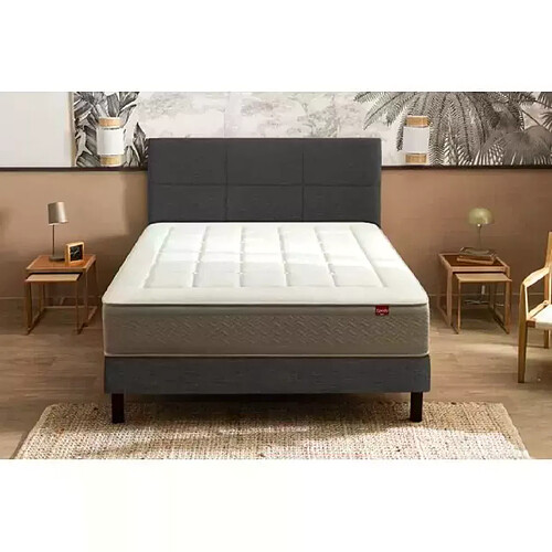 Ensemble Epeda Inoubliable + Sommier Confort Medium 160x200 - Double Sommier