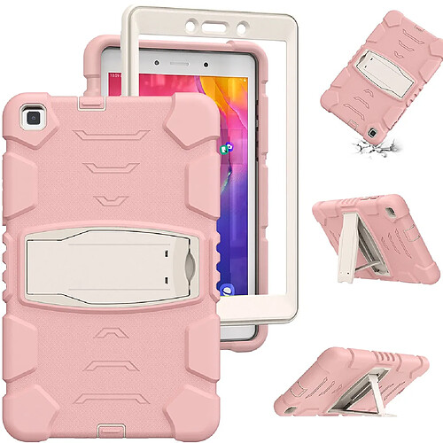 Coque en TPU + silicone, antichoc avec béquille rose/blanc pour votre Samsung Galaxy Tab A 8.0 Wi-Fi (2019) SM-T290/T295