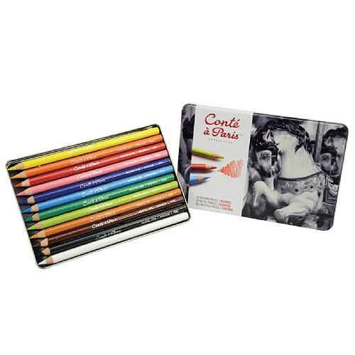 Conté à Paris 500015 Assortiment de 12 Crayons pastels