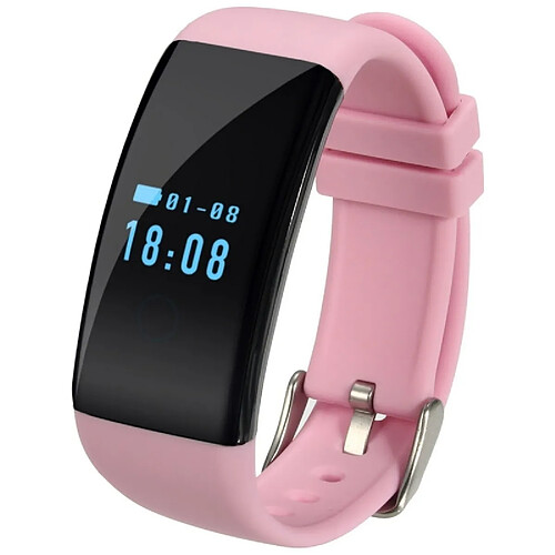 Wewoo Bracelet connecté rose 0,66 pouces OLED écran Bluetooth Smart d'affichage, IP66 imperméable à l'eau, podomètre de / Rappel anti-perte / Moniteur de fréquence cardiaque / de sommeil, Compatible avec Android et iOS Téléphones